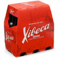 Cerveza rubia Damm Xibeca pack de 6 botellas de 25 cl.