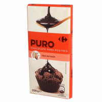 Chocolate negro especial postres CARREFOUR Original 200 g.