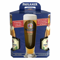 Cerveza PAULANER Hefe-WeiBbier pack de 5 botellas de 50 cl.+ regalo vaso