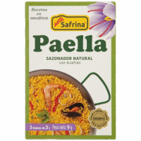 Sazonador natural para paella con azafrán Safrina 9 g.