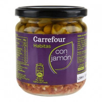 Habitas con jamón Carrefour 330 g.