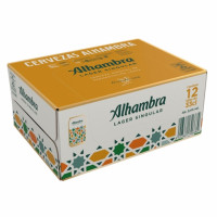 Cerveza Alhambra Lager Singular pack de 12 latas de 33 cl.