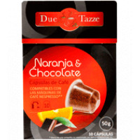 Café de naranja y chocolate en cápsula DUE TAZZE 10 ud.