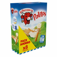 Queso fundido con sticks de pan LA VACA QUE RÍE pack de 8 unidades de 35 g.
