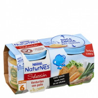 Pack Dos Tarritos Nestlé Naturnes Verduritas con Pollo a la Crema 2x200gr