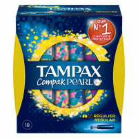 Tampones Compak Pearl regular TAMPAX 18 ud.