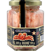 CHATKA cangrejo ruso al natural 100% patas frasco 120 g