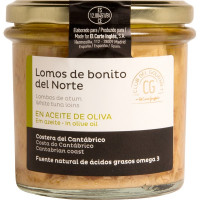 CLUB DEL GOURMET lomos de bonito del norte en aceite de oliva tarro 150 g