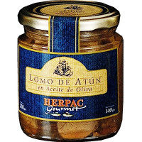 HERPAC lomos de atún rojo Almadraba en aceite de oliva frasco 150 g