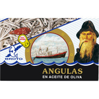 BROTO angulas en aceite de oliva lata 50 g neto escurrido