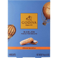 GODIVA Sablés galletas de mantequilla almendras y toque de chocolate belga paquete 60 g