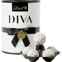 LINDT DIVA bombones de chocolate con relleno de Marc de Champagne 20 unidades bombonera 229 g