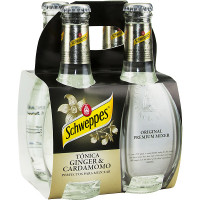 SCHWEPPES tónica Ginger & Cardamomo pack 4 botellas 200 ml
