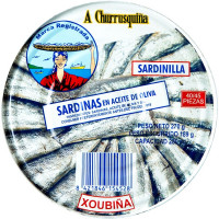 A CHURRUSQUIÑA sardinillas en aceite de oliva lata 180 g neto escurrido