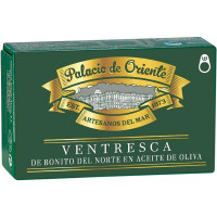 PALACIO DE ORIENTE ventresca de bonito del norte en aceite de oliva lata 90 g neto escurrido