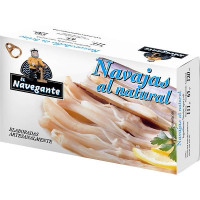 EL NAVEGANTE navajas al natural lata 63 g neto escurrido