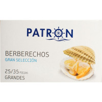 PATRON berberechos al natural gran selección 25-35 piezas lata 63 g neto escurrido