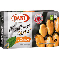 DANI mejillones en escabeche 8-12 piezas lata 69 g neto escurrido