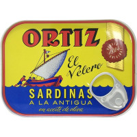 ORTIZ sardinas en aceite de oliva a la antigua lata 100 g neto escurrido
