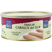 UBAGO filetes de caballa en aceite vegetal lata 620 g neto escurrido