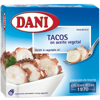 DANI tacos de calamar en aceite de girasol (estilo pulpo) lata 75 g