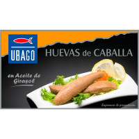 UBAGO huevas de caballa en aceite de girasol lata 65 g