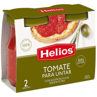 HELIOS tomate para untar con aceite de oliva virgen extra pack 2 frasco 140 g