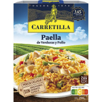 CARRETILLA paella de verduras y pollo estuche 250 g