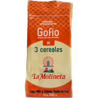 LA MOLINETA gofio 3 cereales trigo millo y cebada 500 g