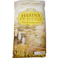 HARICAMAN harina de fuerza para hacer pan casero paquete 1 kg