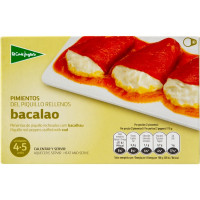 EL CORTE INGLES pimientos del piquillo rellenos de bacalao estuche 230 g