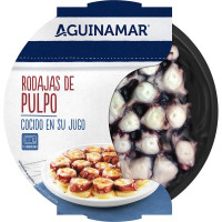 AGUINAMAR rodajas de pulpo cocido en su jugo bandeja 150 g