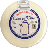 TIETAR queso fresco de cabra tierno elaborado con leche pasteurizada peso aproximado pieza 1,5 kg