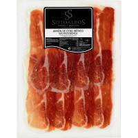 SOTOALBOS jamón de cebo ibérico 50% raza ibérica en lonchas sin gluten envase 100 g