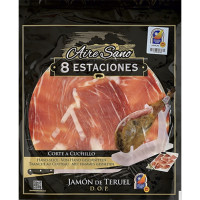 AIRE SANO 8 Estaciones jamón curado corte a cuchillo en lonchas DOP Teruel envase 80 g
