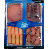 RICARDO FUENTES surtido tabla de salazones atún ahumado mojama extra Hueva de maruca bonito seco bandeja 150 g