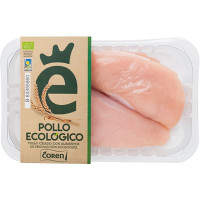 COREN pechugas de pollo ecológico 3 unidades peso aproximado bandeja 450 g