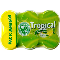 TROPICAL LIMÓN cerveza con limón natural Pack 6 latas 33 cl