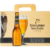 CRUZCAMPO Gran Reserva 1904 Pack 9 botellas 33 cl con regalo de Copa Gourmet