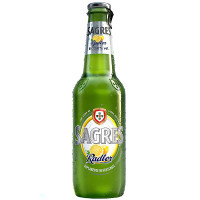 SAGRES Radler cerveza rubia con zumo de limón natural botella 33 cl