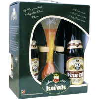 KWAK cerveza belga Ale pack 4 botellas 33 cl + Vaso pie de madera