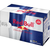 RED BULL bebida energética con cafeína, taurina, vitamina B y agua de los Alpes pack 8 latas 25 cl