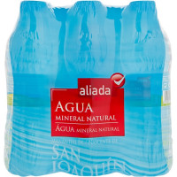 ALIADA agua mineral natural pack 6 botellas 50 cl