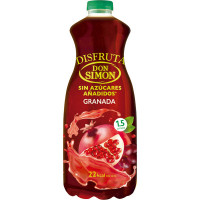 DON SIMON DISFRUTA bebida de zumo granada y uva sin azúcar añadido botella 1,5 l