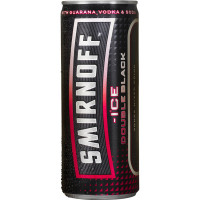 SMIRNOFF Ice Double black vodka lata 25 cl