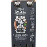MAELOC sidra dulce cosecha de Galicia ecológica pack 4x20 estuche 80 cl