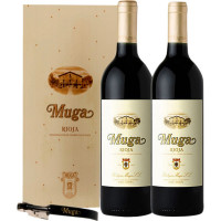 MUGA vino tinto crianza D.O. Rioja Estuche 2 botellas 75 cl + sacacorchos