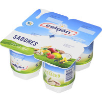 CELGAN yogur sabor pistacho sin gluten pack 4 unidades 120 g