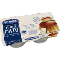 LLET NOSTRA flan de mató al baño maría pack 4 unidades 100 g