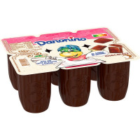 DANONE DANET yogur petit sabor chocolate con leche sin gluten pack 6 unidades 55 g